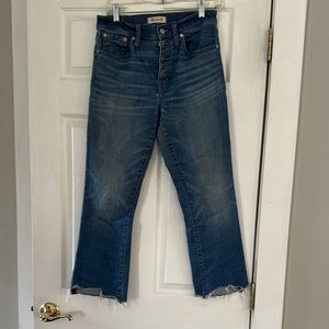 Madewell Flare Wide Leg Blue Jeans Cali Demi Boot